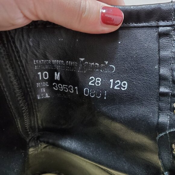 Laredo Black Leather Lace Up Boots - Picture 10 of 12